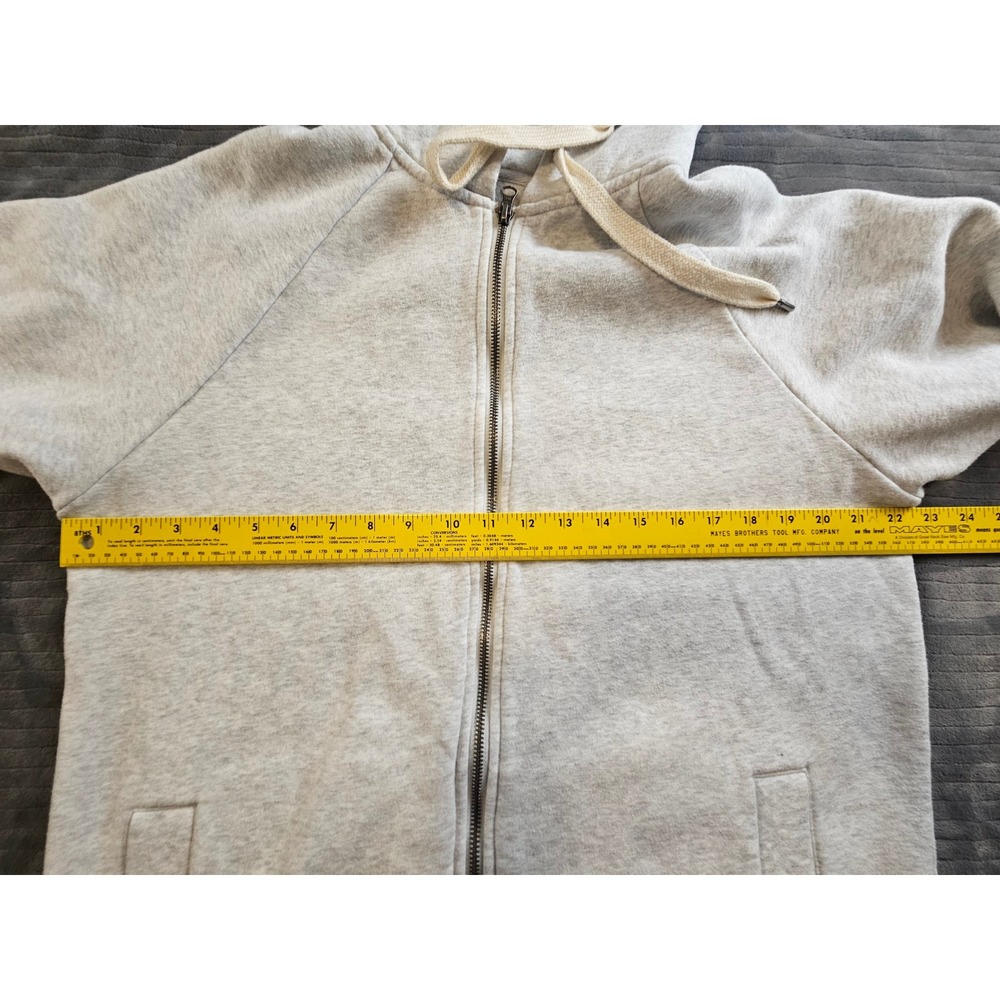 Vuori Restore Hoodie Heather Gray Full Zip Organic Cotton Sweatshirt Small - Picture 3 of 12